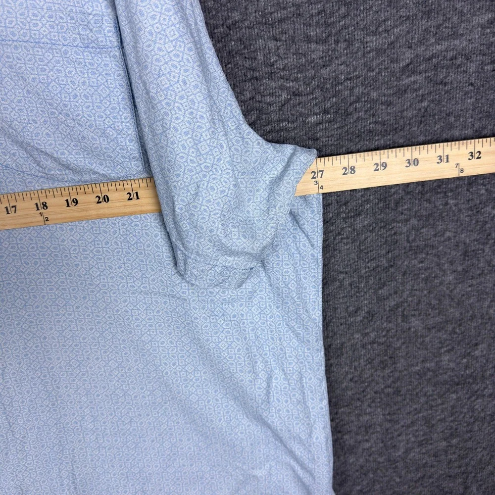 Tommy Bahama Hawaiian Shirt Mens‎ XXL Blue Silk Short Sleeve Button Geometric